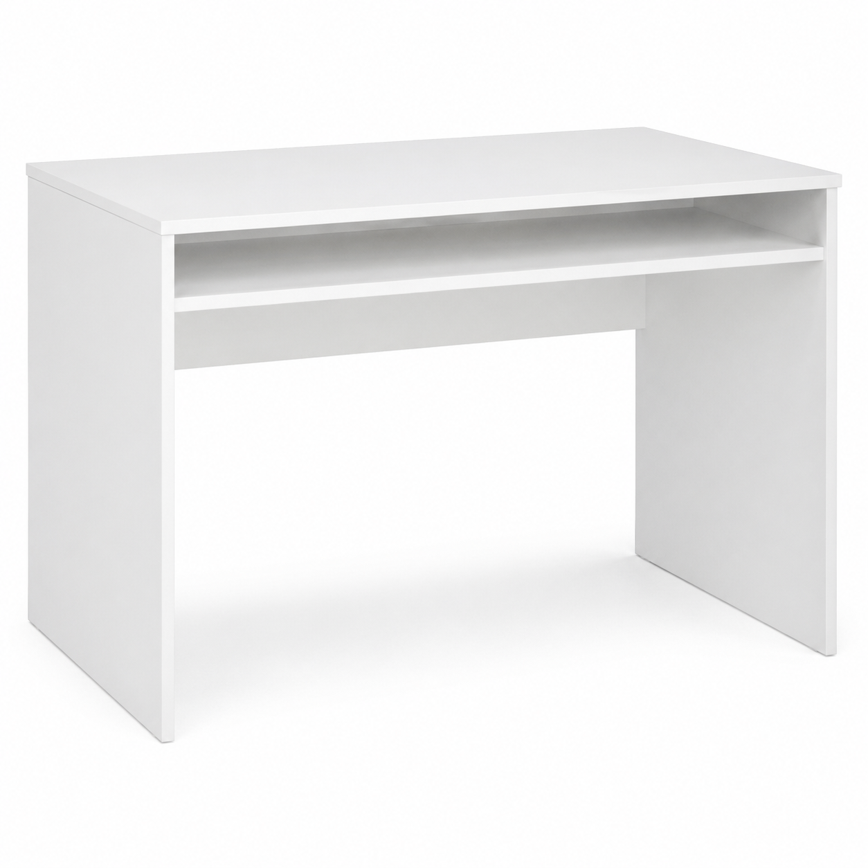 Skandinavischer Schreibtisch Weiß mit Ablagefach 100x50 cm