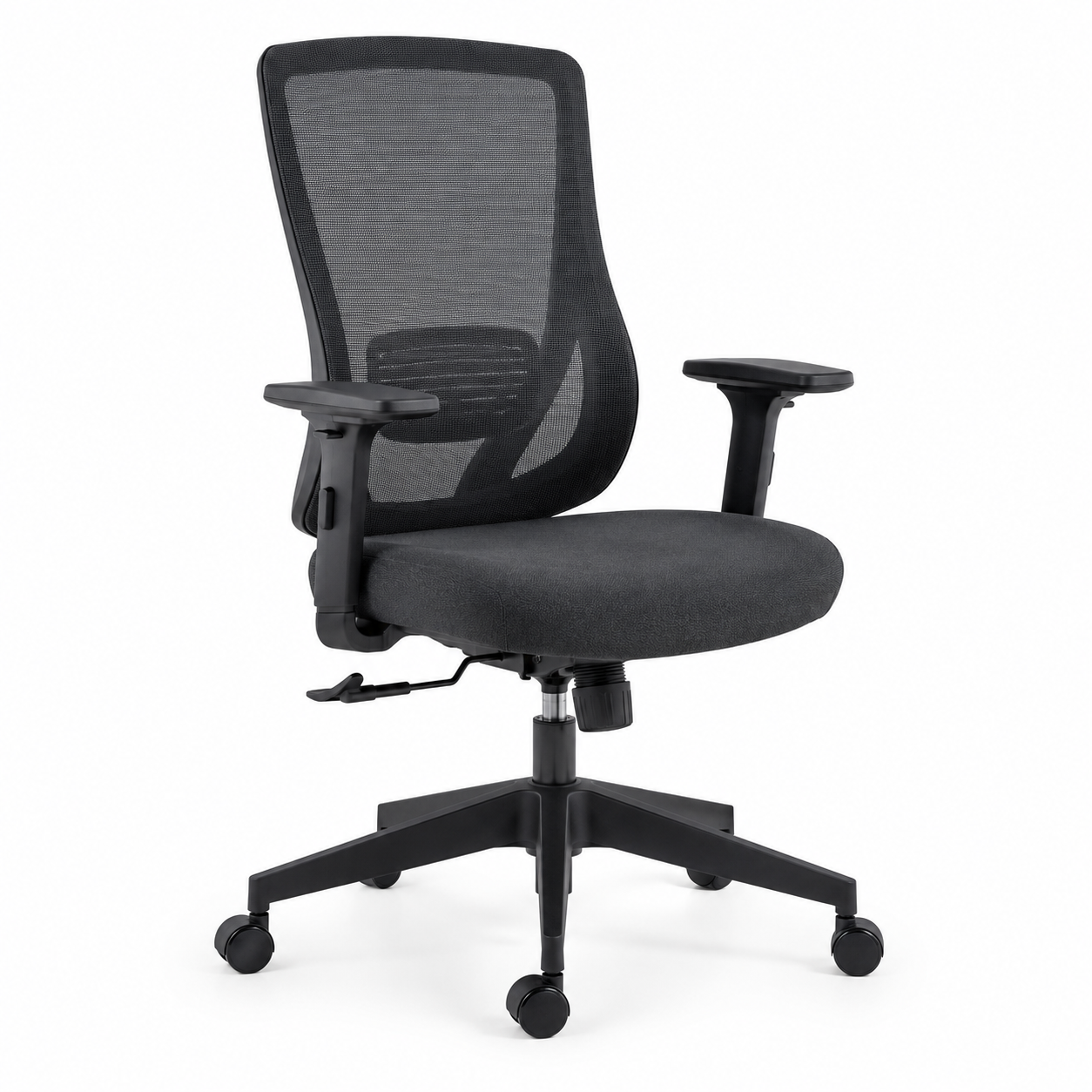 Ergonomischer Bürostuhl Anthrazit mit Netzrücken 64x64x115 cm