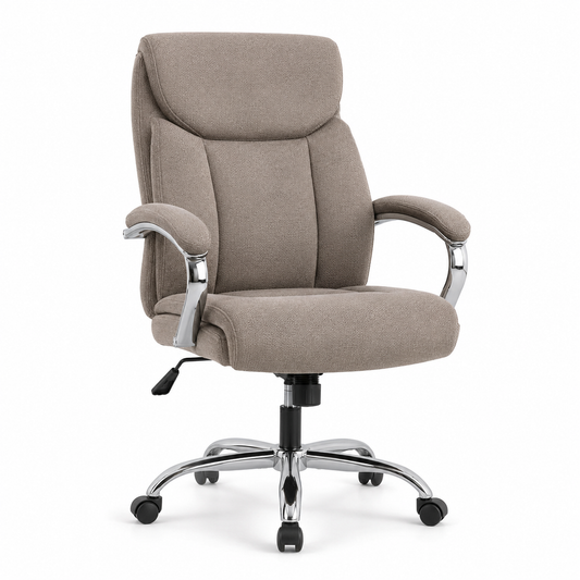 Bürostuhl Taupe mit gepolsterten Armlehnen 66x67x108 cm