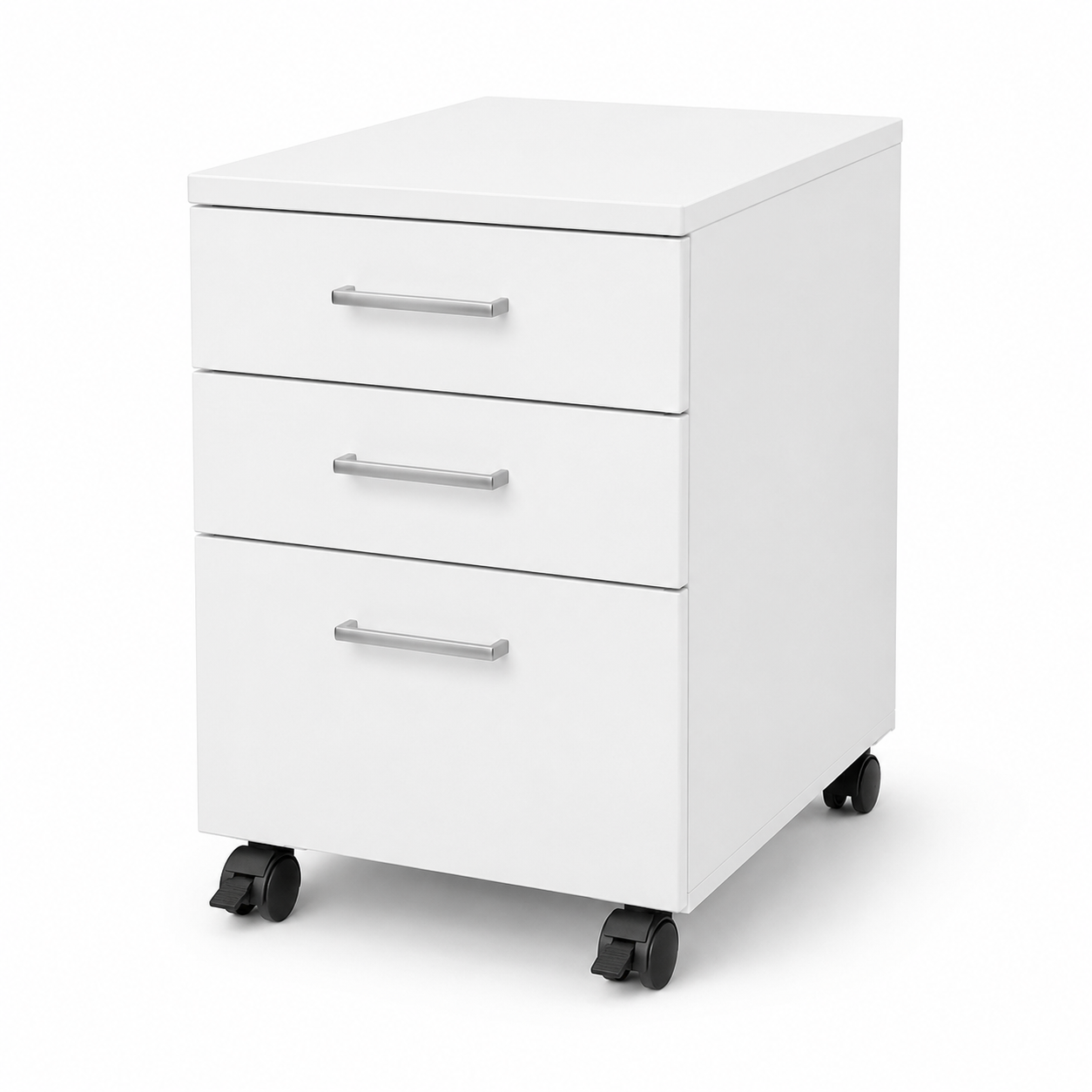 Rollcontainer Weiß mit drei Schubladen 40x50x60 cm